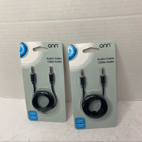 ONN  Audio Cable 3 Feet x 2 Packages - Picture 2 of 4